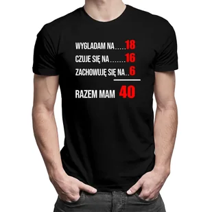 Razem mam 40 - męska koszulka na prezent - Koszulki męskie - miniaturka - grafika 1