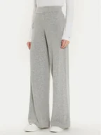 Spodnie damskie - Kontatto Spodnie dzianinowe 3M0164 Granatowy Regular Fit - miniaturka - grafika 1