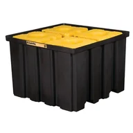 Pojemniki przemysłowe - Magazynowa Wanna Wychwytowa Pod Ibc - Nośność: 4082 Kg Czarny Powyżej 401 L. Z Kratownicą 1 Pojemnik Ibc 139,7 Cm X 139,7 Cm X 95,3 Cm - miniaturka - grafika 1