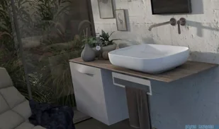 Oristo Skagen szafka z umywalką wisząca 59x50x45 biały mat OR49-SD1S-60-2/UME-TW-60-91 | - Szafki łazienkowe - miniaturka - grafika 7