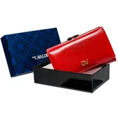 Portfele - Poziomy portfel damski na zatrzask i bigiel Cavaldi, 8,5 x 14 x 3 cm - miniaturka - grafika 1