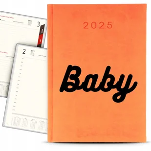Kalendarz Książkowy A5 2025 Pomarańczowy BABY Terminarz Planer Dziennik Wz - Kalendarze - miniaturka - grafika 1