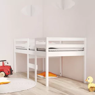 Lumarko Wysokie łóżko, białe, 80x200 cm, lite drewno sosnowe - Łóżka Lumarko Wysokie łóżko, białe, 80x200 cm, lite drewno sosnowe - Łóżka - miniaturka - grafika 1