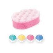 Ozdoby do włosów - Top Choice Akcesoria kąpielowe Gąbka do kąpieli "owal" mix 4 kolorów - miniaturka - grafika 1