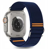 Akcesoria do smartwatchy - TECH-PROTECT NYLON SLIP APPLE WATCH 6 / 7 / 8 / 9 / 10 / SE / ULTRA 1 / 2 44 / 45 / 46 / 49 MM NAVY - miniaturka - grafika 1