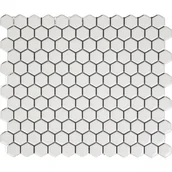Płytki ceramiczne - Mozaika Hexa White Glossy 26.5 x 31 Artens - miniaturka - grafika 1
