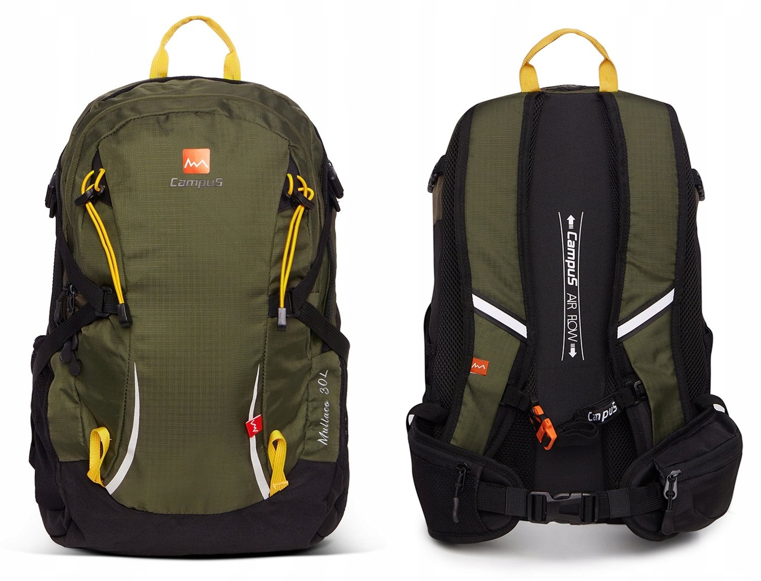 Plecak Turystyczny Campus Mullaco 30L Lekki Wentylowany Oliwka