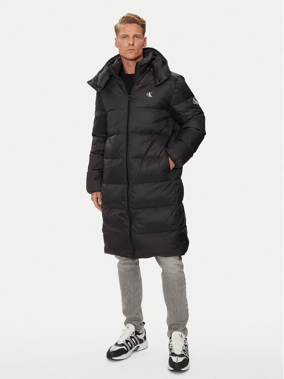 CALVIN KLEIN KURTKA MĘSKA PUCHOWA CZARNA Z KAPTUREM XL 12FA