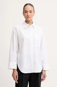 Koszule damskie - Tommy Hilfiger koszula bawełniana damska kolor biały relaxed z kołnierzykiem klasycznym WW0WW46599 - miniaturka - grafika 1