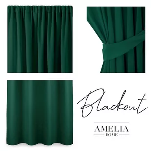 CURT/AH/BLACKOUT/PLEAT/D.GREEN/140X245/1PC - Zasłony - miniaturka - grafika 1