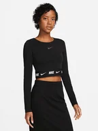 Koszulki sportowe damskie - Nike Top sportowy w kolorze czarnym - miniaturka - grafika 1