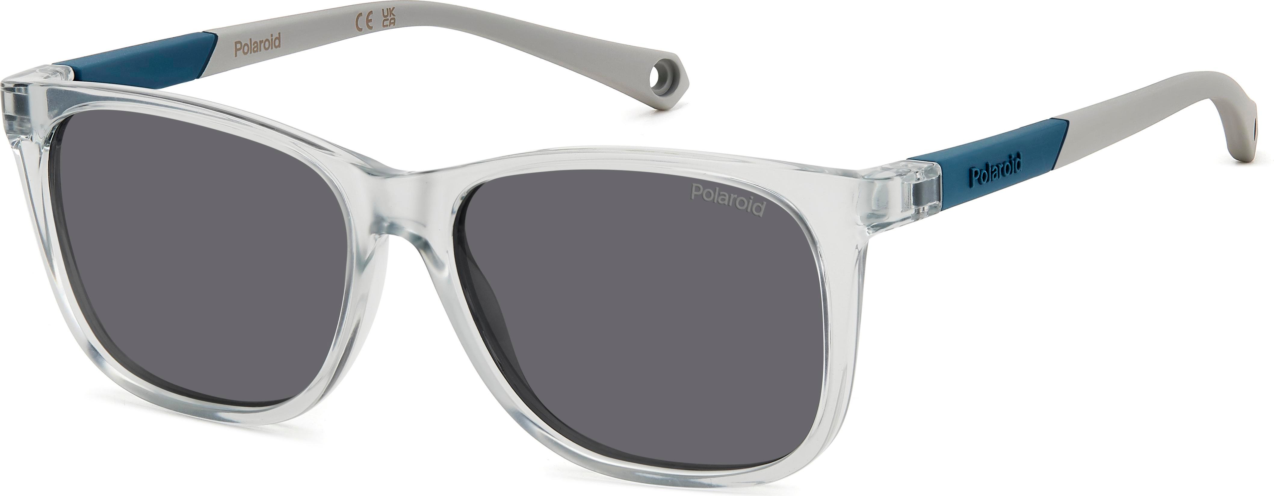 Polaroid PLD 8058/S TRANSPARENT GREY/DARK GREY 48/13/125 Dziecięce okulary przeciwsłoneczne Okulary przeciwsłoneczne