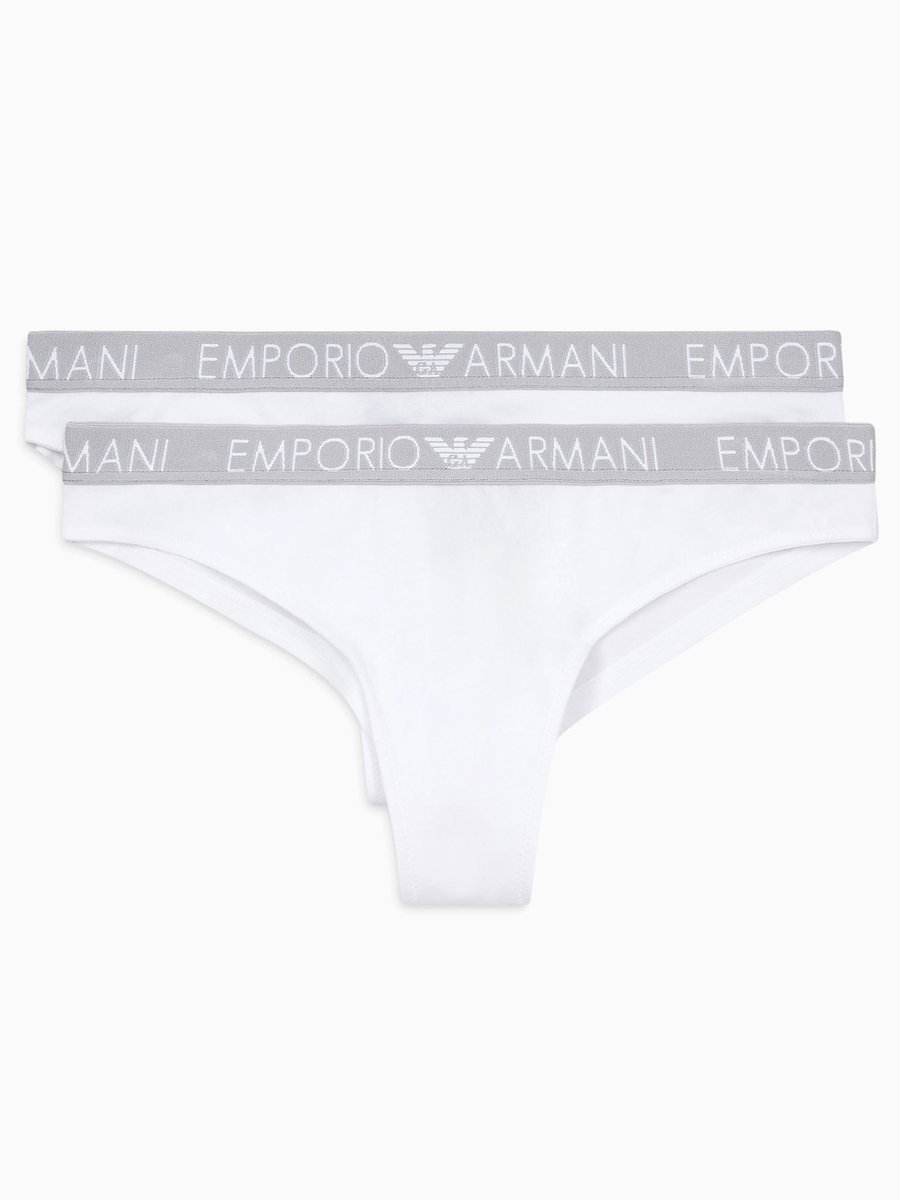Majtki brazyliany Emporio Armani EMPORIO ARMANI 163337 biały 2-PACK - XS