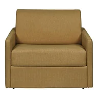 Fotele - Fotel rozkładany typu express z żółtą tapicerką - Materac 14 cm - CALIFE - miniaturka - grafika 1