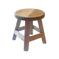Wyposażenie pokoiku dziecięcego - Mały stołek z naturalnego drewna, 19,5 x 19,5 x 18 centymetrów (Referencja: 2351178) - miniaturka - grafika 1