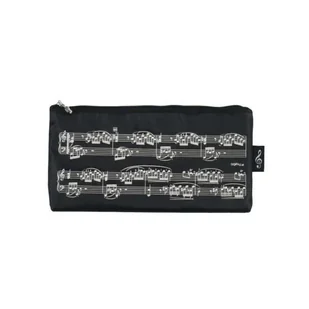 Piórnik czarny z nutami na pięciolinii – elegancki z kluczem wiolinowym - Piórniki Piórnik czarny z nutami na pięciolinii – elegancki z kluczem wiolinowym - Piórniki - miniaturka - grafika 1