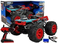 Zabawki zdalnie sterowane - Import LEANToys Auto Terenowe Zdalnie Sterowane 1:14 2.4G RC Czerwone Duże Koła LT-7729-0 - miniaturka - grafika 1