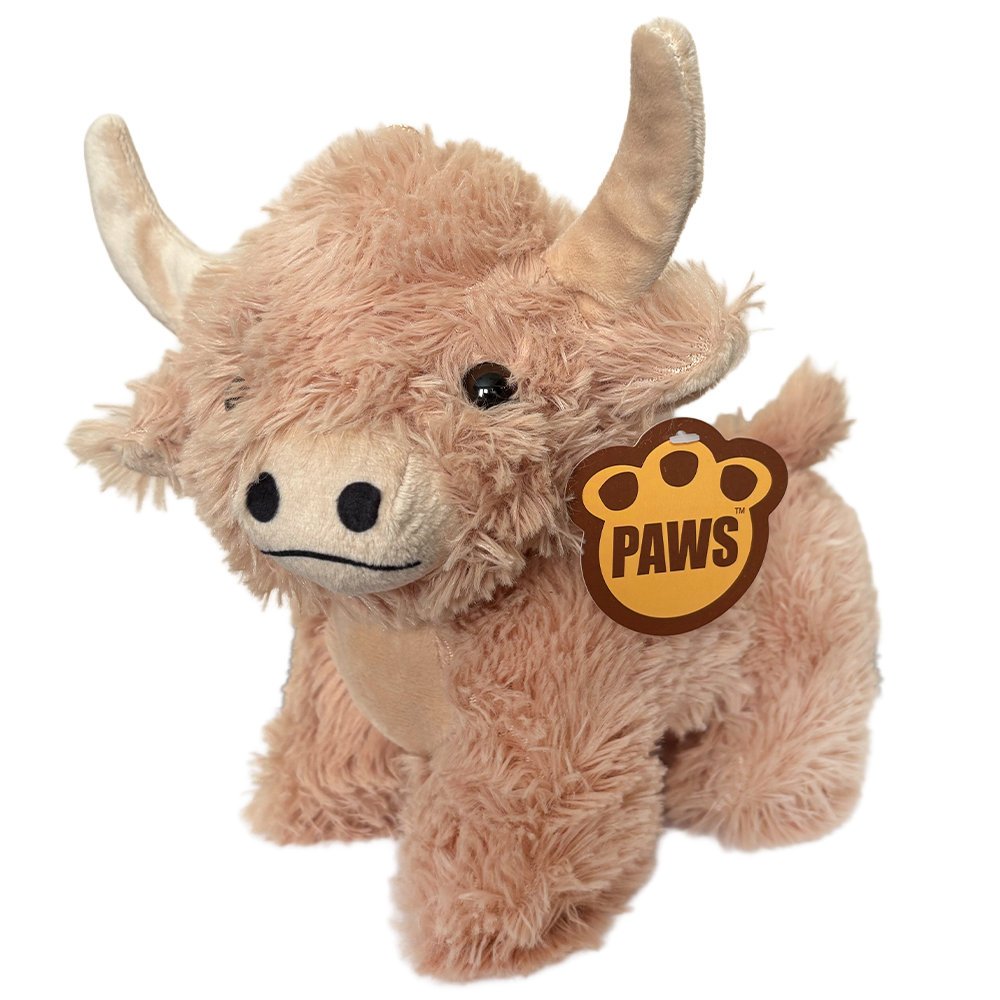 Maskotka Krowa Szkocka 21x22 cm Beżowa