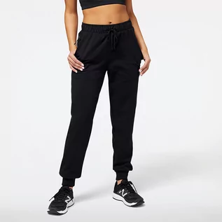 Spodnie damskie - Spodnie damskie New Balance WP23287BK  czarne - grafika 1