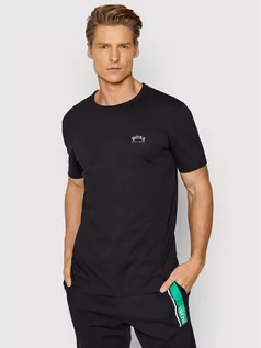 Koszulki męskie - Hugo Boss T-Shirt Tee Curved 50412363 Czarny Regular Fit - grafika 1