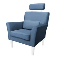 Fotele - Fotel DENVER nogi białe MG33 - miniaturka - grafika 1