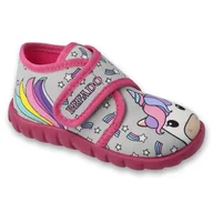 Buty dla dziewczynek - Befado obuwie dziecięce 465P168 szare - miniaturka - grafika 1