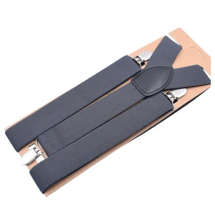 Szelki do spodni 3,5 cm ciemnoszary - Dodatki do ubrań - miniaturka - grafika 1