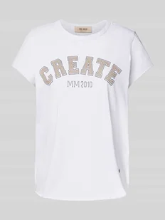 T-shirt z nadrukiem z logo model ‘Celli’ - Koszulki i topy damskie - miniaturka - grafika 1