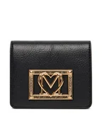 Portfele - LOVE MOSCHINO Mały Portfel Damski JC5604PP1NLI0000 Czarny - miniaturka - grafika 1