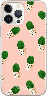 Etui do Apple IPHONE 14 PRO Rośliny 001 Babaco Nadruk pełny Różowy jasny - Etui i futerały do telefonów - miniaturka - grafika 1