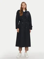 Płaszcze damskie - Tommy Hilfiger Trencz WW0WW45918 Granatowy Oversize - miniaturka - grafika 1