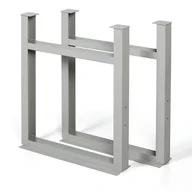 Pozostałe wyposażenie warsztatu - Pojedyncza metalowa noga dla stołów warsztatowych GÜDE, stała, szara, zestaw 2 szt. - miniaturka - grafika 1