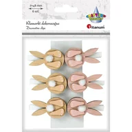 Pozostałe akcesoria dla plastyków - Hasta Ozdoba dekoracyjna Spinacz Drew Krolik 427833 Pbh Op6s - miniaturka - grafika 1