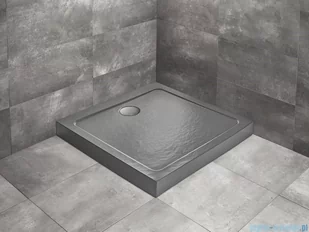 Radaway Doros C Compact Stone brodzik kwadratowy 80x80x11,5cm antracyt SDRC8080-05-64S - Brodziki prysznicowe - miniaturka - grafika 1