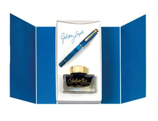 Pelikan Classic M200 Pióro wieczne F Golden Lapis + atrament Edelstein - Pióra wieczne - miniaturka - grafika 1