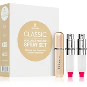 Dezodoranty i antyperspiranty męskie - Travalo Classic HD napełnialny flakon z atomizerem 3 x 5 ml + zamszowa torebka - miniaturka - grafika 1