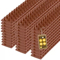 Zwalczanie i odstraszanie szkodników - Plastikowe kolce Tosta przeciw ptakom 50 cm brązowe 30 szt. - miniaturka - grafika 1