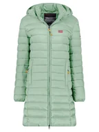 Kurtki damskie - Geographical Norway Płaszcz pikowany "Atikolor" w kolorze miętowym - miniaturka - grafika 1