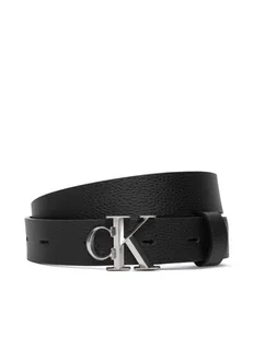 Calvin Klein Pasek Damski Facet Ck Buckle Pebble 25Mm LV04F7060G Czarny - Paski - miniaturka - grafika 1