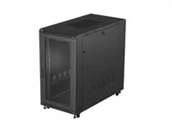 Szafy rack - SZAFA INSTALACYJNA RACK STOJĄCA 19" 22U 600X1200 CZARNA DRZWI PERFOROWANE LANBERG FLAT PACK - miniaturka - grafika 1