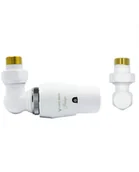 Zawory i kraniki - Zawór termostatyczny trójosiowy Master biały lewy - miniaturka - grafika 1