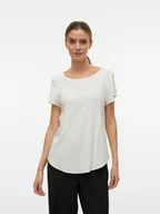 Koszulki i topy damskie - Vero Moda Koszulka w kolorze białym - miniaturka - grafika 1
