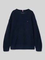 Swetry dla chłopców - Sweter z dzianiny kroju regular fit z mieszanki bawełny - miniaturka - grafika 1