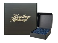 Zestawy upominkowe - Pudełko prezentowe ozdobne czarne z wypełnieniem na urodziny 320x320x100 - miniaturka - grafika 1