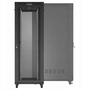 SZAFA INSTALACYJNA RACK STOJĄCA 19" 47U 800X1200 CZARNA DRZWI PERFOROWANE LCD LANBERG FLAT PACK V2 - Szafy rack - miniaturka - grafika 1