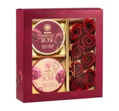 Zestawy kosmetyków damskich - Aurora Midnight Rose zestaw prezentowy peeling do ciała 50 ml + balsam do ciała 50 ml + płatki mydlane do kąpieli 8 x 4 g - miniaturka - grafika 1