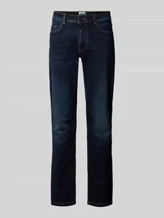 Jeansy o kroju regular fit z detalami z logo - Spodnie męskie - miniaturka - grafika 1