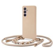 Etui i futerały do telefonów - Etui TECH-PROTECT Icon Chain do Samsung Galaxy A54 5G Beżowy - miniaturka - grafika 1