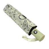 Parasole - Otwierana automatycznie parasolka damska Tiros w srebrne krople, kremowa - miniaturka - grafika 1