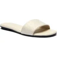 Klapki i japonki damskie - Calvin Klein Klapki z dodatkiem skóry - miniaturka - grafika 1